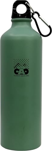 C.A.O - Borraccia "ART" 0,75 litri in alluminio, colore verde, altezza 25 cm, diametro 7,3 cm