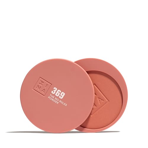 3INA MAKEUP - The No-Rules Powder 369 - Rosa oscuro - Polvo Compacto 3 en 1 Rosa oscuro Ojos Labios y Mejillas con Ácido Hialurónico y Ceramidas - Polvos Fórmula Ligera - Vegan - Cruelty Free