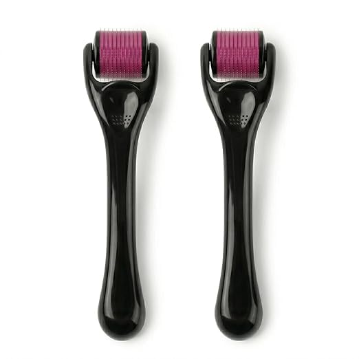 Derma Roller 0.5mm with 540 Micro Needles, Face and Beard Growth Roller for Men and Women, Skin Care Micro Needling Roller for Home Use - Pack of 2-image-26