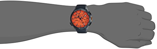 TIMEX Silicone Analog Orange Dial Men Watch-Tw2P73100, Black Band - Image 4