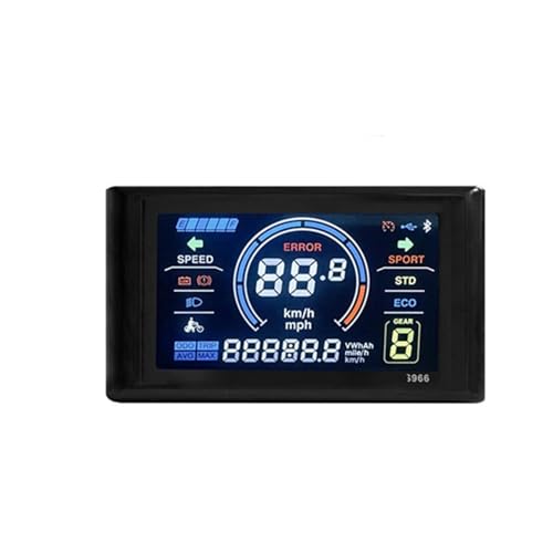 Bike Computer S966 LCD Colour Display Electric Scooter Conversion Kit 48V E-Bike Parts Mountain Bike Speed Controller Screen Accessories