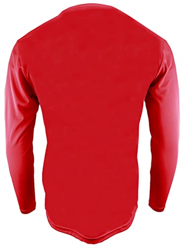 Epic Adult Cooling Performance Long Sleeve Crew T-Shirts (18- Colors Available) Red L