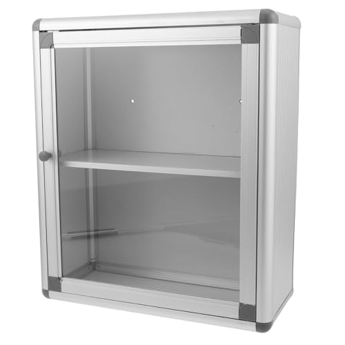 jojofuny Botiquín de Pared Mediano sin Cerradura Caja Práctica para Guardar Medicamentos con Ventana Transparente Organizador Colgante para Emergencias en Baños y Oficinas