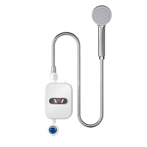 Calentador de Agua Electrico Instantaneo, Mini Calentador De Agua Instantáneo De 3500W, Ducha Con Pantalla Digital LCD, Grifo De Baño, Calentador De Agua Caliente, Cocina, Calefacción Instantánea Sin
