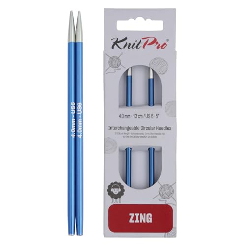 KnitPro Zing Normali Ferri circolari intercambiabili, in Alluminio, Multicolore, 4.00 mm