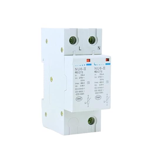 Parafoudre monophasé 2P 40kA NU6-II pour la sécurité électrique de la maison connectée