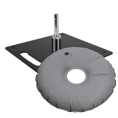 QSUM Heavy Duty Feather Flag Pole Base for 10FT11FT Flags Fits Pole Inner Diameter 0.590.65 (15mm16.5mm) Square Steel Plate with 360 Rotating Spindle