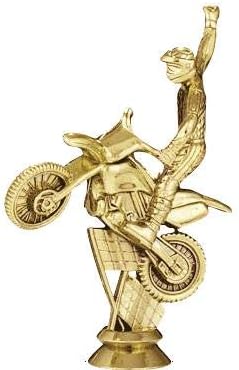 Miniatura 2 de Crown Awards Trofeos de motocross con grabado personalizado, trofeo de ciclismo personalizado de 7.25 pulgadas en base redonda de lujo