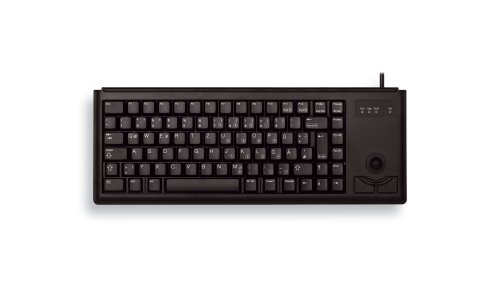 CHERRY G84-4400, Clavier Compact avec Trackball, Disposition US (QWERTY), Filaire (Connexion USB), 2 Touches Souris, Switchs Mécaniques CHERRY ML, Noir