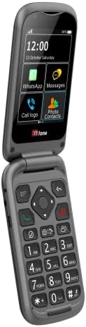 TTfone TT970 4G Touchscreen Senior Big Button Flip Mobile Phone - Easy and Simple to Use with TTCX9 Holser Case