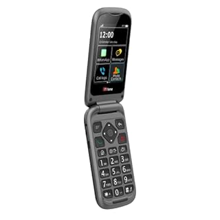 TTfone TT970 Whatsapp 4G Touchscreen Senior Big Button Flip Mobile Phone - Pay As You Go Prepaid - Easy and Simple to Use (£0 Credit, Giffgaff)