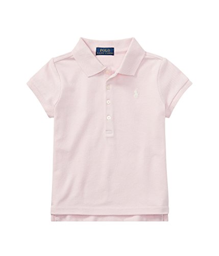 Image of Polo Ralph Lauren Kids Baby Girl's Short Sleeve Mesh Polo Shirt (Toddler) White