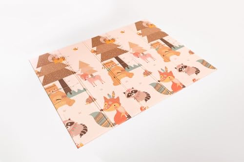 Tapete Atividades Bebê Infantil Dobravel Dupla Face Tatame (Animais)
