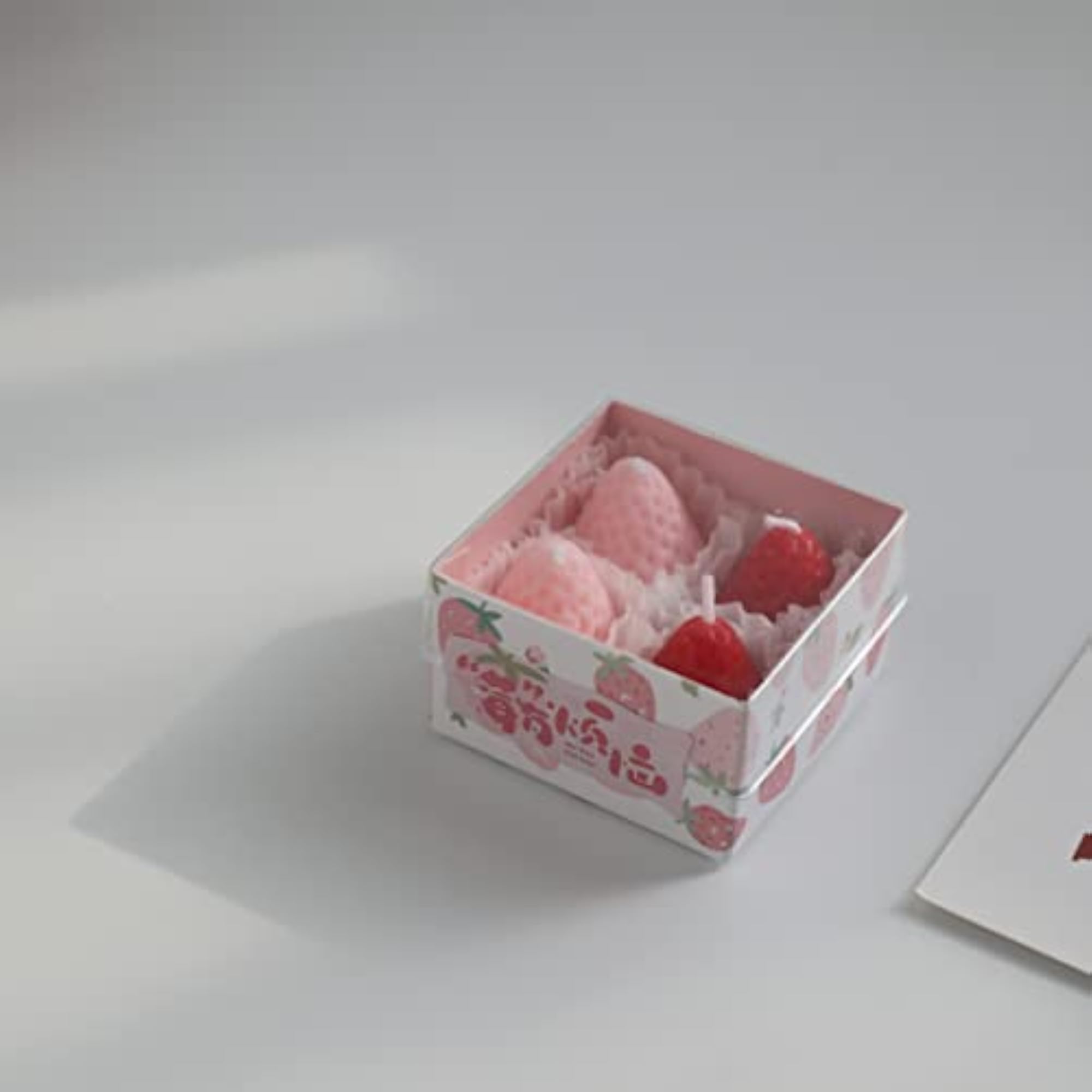 Strawberry Shaped Scented Candle, 4PACK 75G
