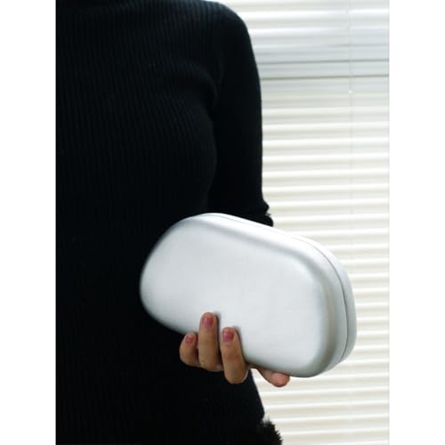 Image of Acrylic Clutch Purse for Women Classic Round Acrylic Evening Handbag Vintage Metal Handlebars Bag for Wedding Party Prom