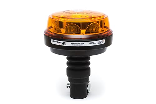 Balise LED ambre à profil bas Reliance dotée d'une fixation flexible DIN anti-choc