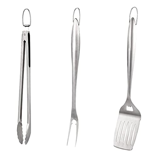 Set de Utensilios para Parrilla Acero Inoxidable 3 Piezas miniatura 1