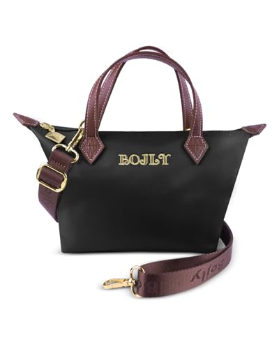 Sac à bandoulière pour femme petit sac à main noir imperméable et léger style simple