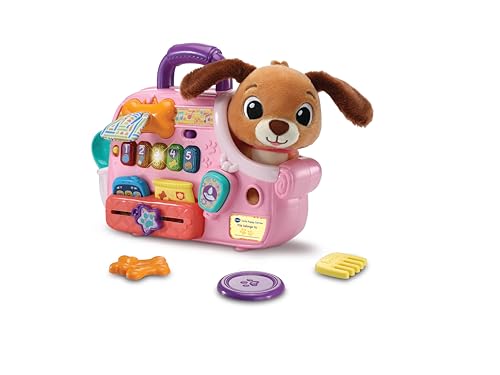 VTech Baby Cutie Puppy Carrier Interactive Role-Play Toy with 6 Accessories Light-up Buttons with Music Sounds & Phrases Gift for Babies 9 18 24 months +