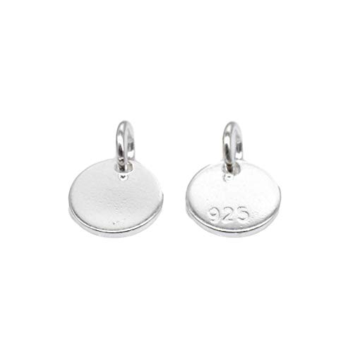Breloques rondes en argent sterling pour personnaliser vos bracelets charms diy