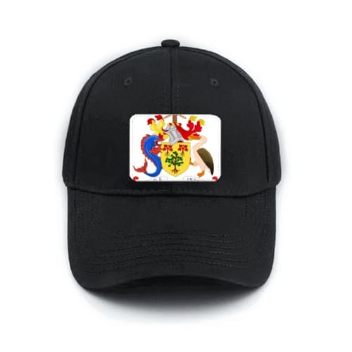 Casquette de baseball noire Barbade avec emblème national réglable Bridgetown
