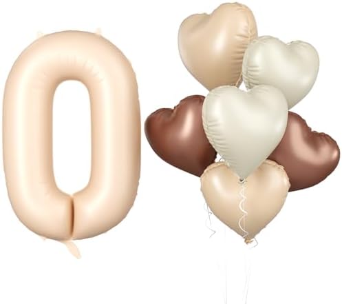 Biapian 40 Inch Blue Number 1 Balloons, 7PCS Large Number One Balloon with Blue Silver Foil Heart Balloons for 1st Birthday Decorations First One Year Boys Girls Baby Shower Anniversary Party Decor