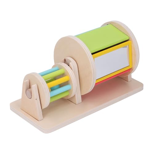 Riuulity Tambor Rodante Sensorial Educativo para Niños, Desarrollo del Reconocimiento de Colores, Ejercicio de Habilidades Manuales, Juguete de Aprendizaje Multifuncional, Adecuado para Juegos