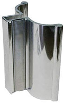 GordonGlass 3 Bright Chrome Frameless Shower Door Handle with Metal Strike