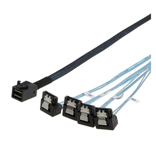 Cable interno S-AS SFF-8643 a 4 SATA 7pin 50cm 100cm miniatura 2