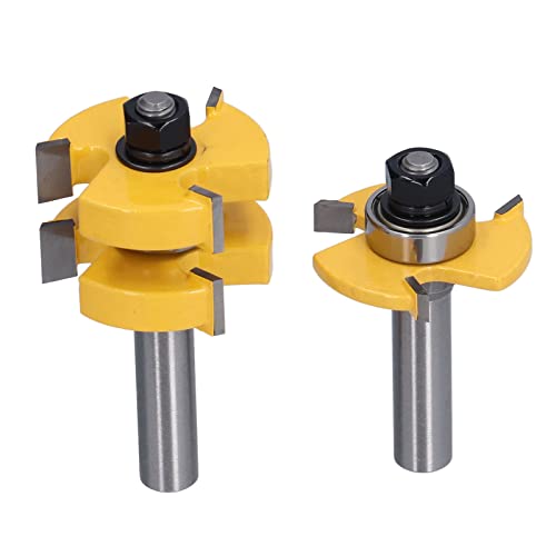 T Shape Router Bits with 1/4 Shank (2 Pcs)