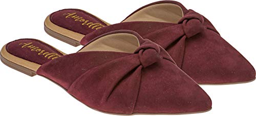 Mule Lumiss Feminino Sapatilha Rasteirinha Sandalia (39, Camurça marsala)