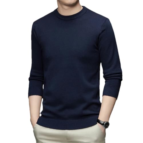 Men's High Neck Solid Color Sweater Soft Warm and Comfortable Men's Long Sleeved Sweater