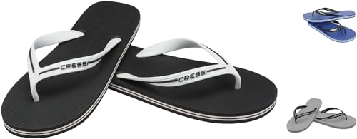 CRESSI Bahamas Flip Flops Ciabatte Infradito per Spiaggia e Piscina, Adulto e Bambino, Nero, 41/42