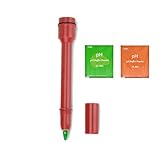 GIDIGI Soil pH Meter Replaceable Probe,Red pH Replacement Electrode with 4.0/7.0 pH Calibration Powder Kit for Soil pH Meter