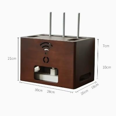 Organizator kablowy, router biurkowy, pudełko do przechowywania WiFi, bez dziurkowania, masywnego drewna, szafka na telewizor, blokowanie i przechowywanie Pudełko do zarządzania kablami do biurka,