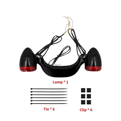 Clignotant arrière de moto rouge pour Harley Touring Road Street Glide 2010-2021