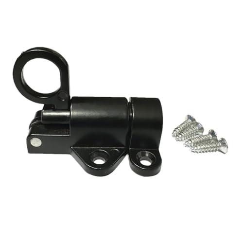 Pestillo automático de resorte | Cerradura de puerta de aluminio | Anillo de seguridad con resorte para puerta de rebote, cerradura automática para mascotas, jaula de perro, cobertizo, puerta,