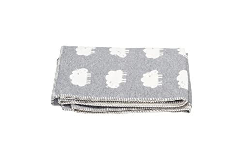 Fussenegger - Decke, Plaid, Deco Plaid - Schafe - groß - grau - 130 x 200 cm