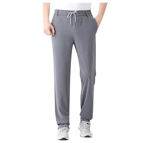 Pantalon de sport baggy en soie glacée à taille haute et poches pour femme