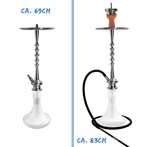 Kaya ELOX Tradi-Line Shisha Set - Wasserpfeife 83cm aus eloxiertem Aluminium, 2 Anschlüsse, Komplettset inklusive… – Bild 6
