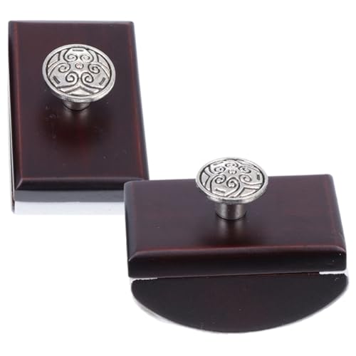 Happyyami 2個 速乾インク吸収ツール 木製万年筆ブロッター 書道用スタンプ付き レトロデスクトップ吸墨紙 オフィス学校向け簡単操作