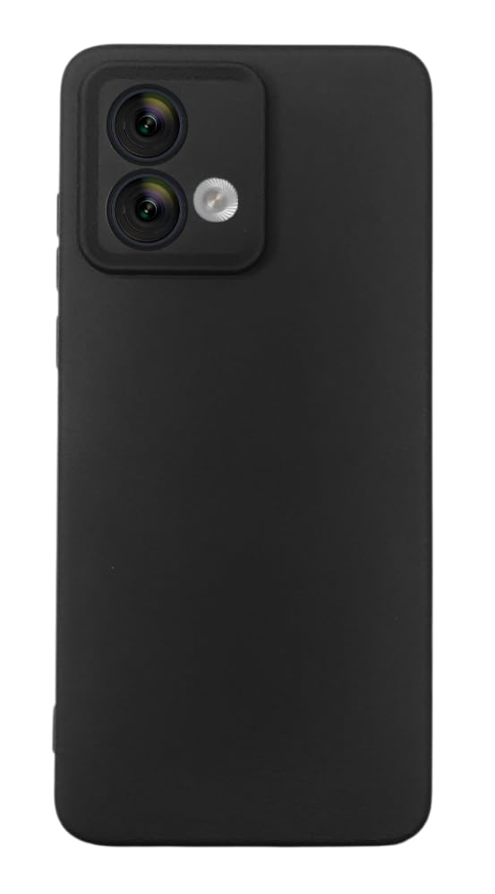 Image of Scalebee Leather Textured Case for Motorola Moto G84 5G, Soft Flexible Matte Finish Back Cover with Camera Protection, Anti-Slip Scratch-Proof Silicon Shell, Black