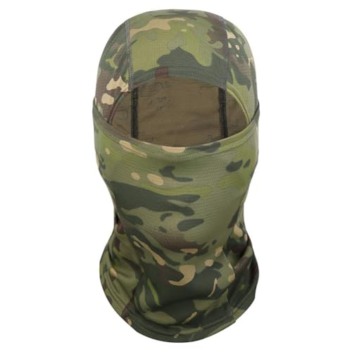 SHSHbuy Pasamontañas,Camuflaje Pasamontañas Balaclavas Máscara Capucha Transpirable Hombres Mujeres para Correr Senderismo Al Aire Libre Motocicleta Ciclismo Deportes(Verde Camuflaje)