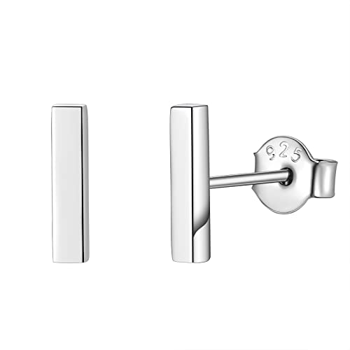 FindChic 925 Sterling Silver Bar Stud Earrings Small Stick Studs for Women Not Allergenic Pierced...