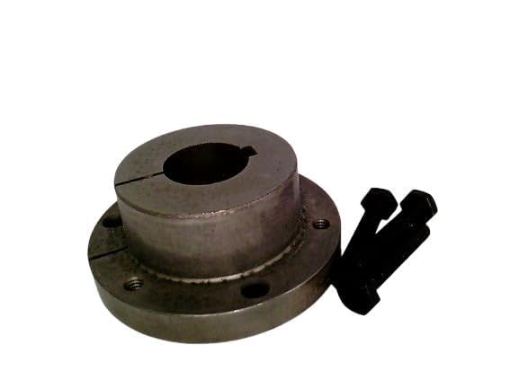 120396 7/16 INCH Flange Thickness, 3 Bolt Holes, Steel Material, Quick Disconnect, 2.187 INCH Barrel Diameter, Finished W/Keyway, Bushing, 1 INCH BORE, 4 3/4 INCH HUB Diamet