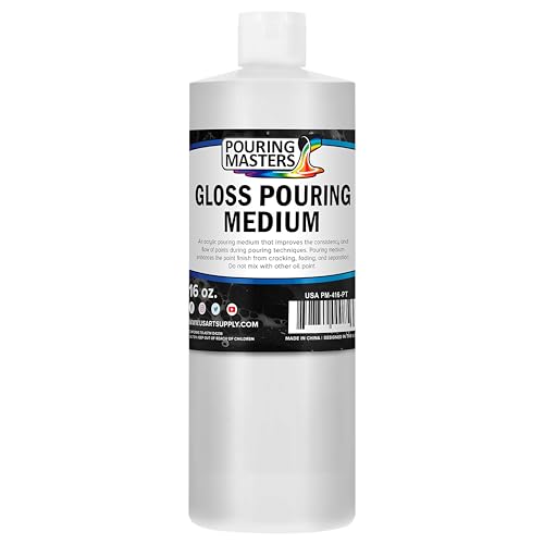 U.S. Art Supply Professional Gloss Pouring Medium 16oz (Pint) - Improves Paint Flow & Cell Effects Creator Viscosity Adjuster for Art Acrylic Painting