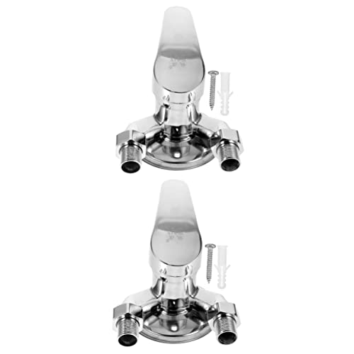Genérico Grifo del baño,2 uds Grifo de baño desviador de Agua de 3 vías grifos de Ducha y bañera Divisor de Grifo Adaptador desviador de Agua