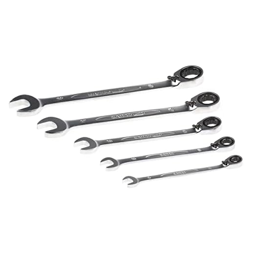 Bahco 1RM/S5 IR1RM/S5 Knarren-Ring-Maulschlüssel-Satz 5-teilig in Kunstoffkoffer