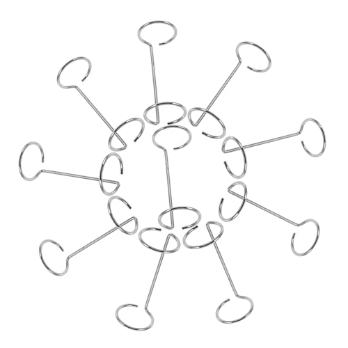 10Pcs Acrylic Sign Binder Clips Double Ring Tabletop Display Holder for Menus Price Signs Lightweight Design for Retail Use