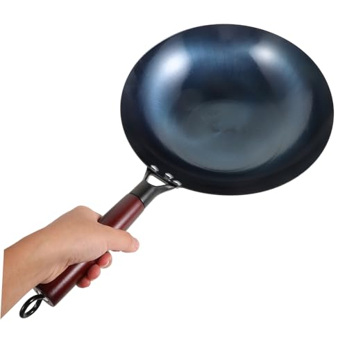 Wok de hierro con mango tradicional antiadherente miniatura 3